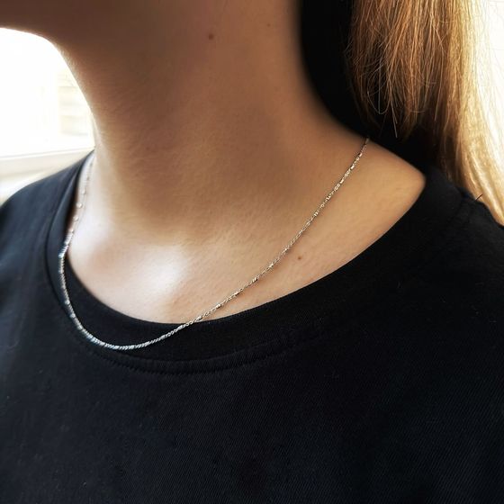 Серебряная цепочка без камней Серебряная цепочка без камней