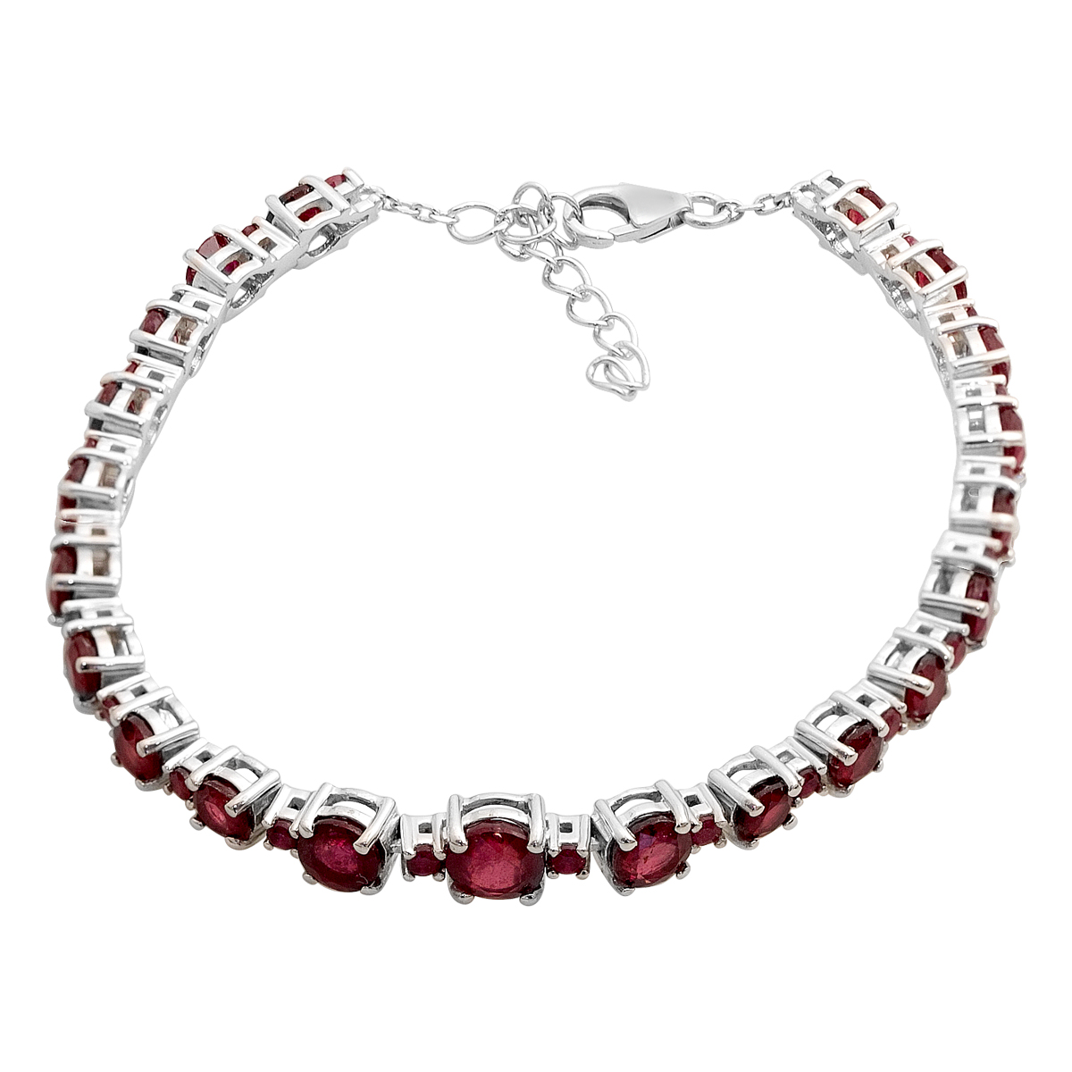 Серебряный браслет с рубином 10.845ct