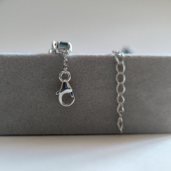 Серебряный браслет с топазом Лондон Блю 10.246ct