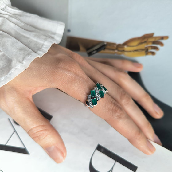 Серебряное кольцо с агатом 4.767ct