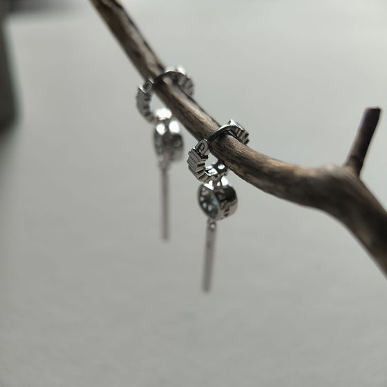 Серебряные серьги с топазом Лондон Блю 1.617ct