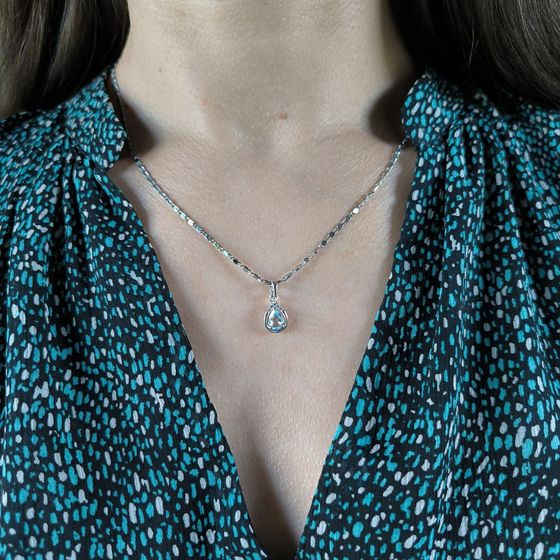 Серебряная подвеска с топазом 0.93ct