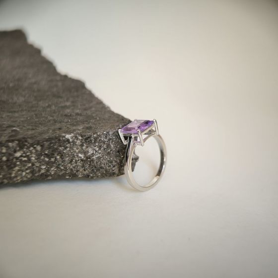 Серебряное кольцо с аметистом 2.1ct