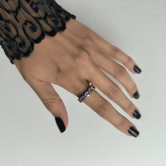 Серебряное кольцо с фианитами