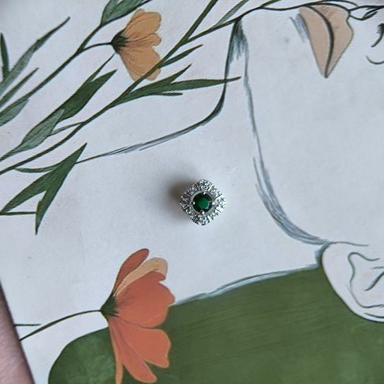 Серебряная подвеска с изумрудом nano 0.312ct