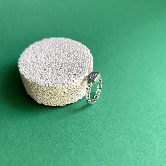 Серебряное кольцо с аметистом 1.338ct