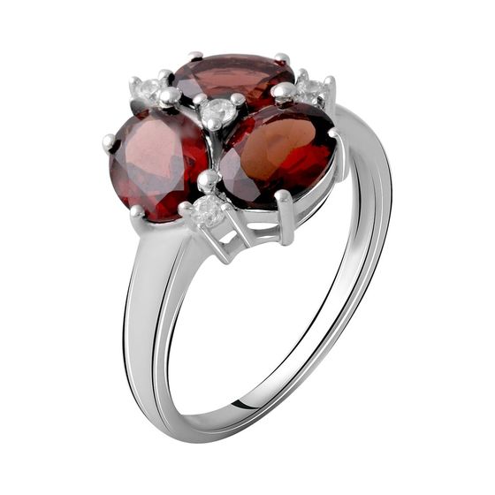Серебряное кольцо с гранатом 4.19ct