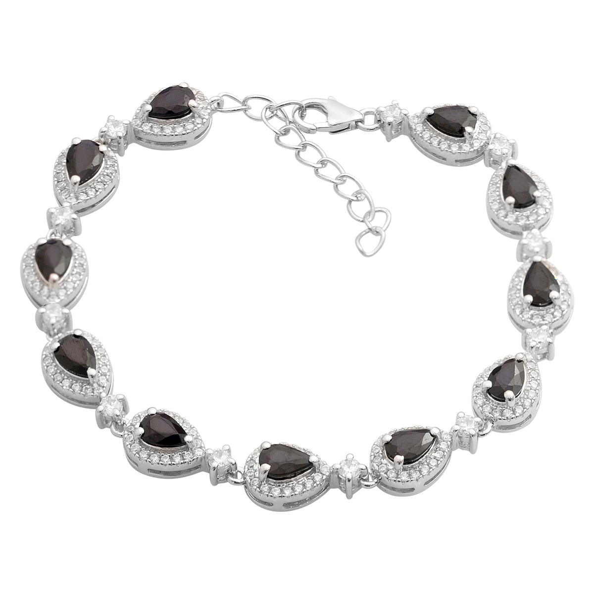 Серебряный браслет с сапфиром 8.982ct