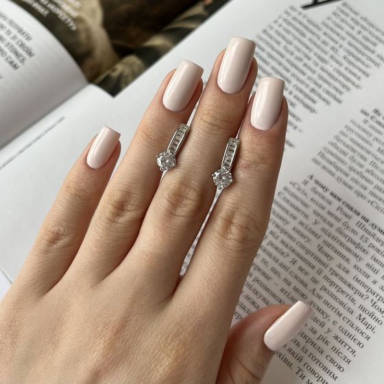 Серебряные серьги с фианитами