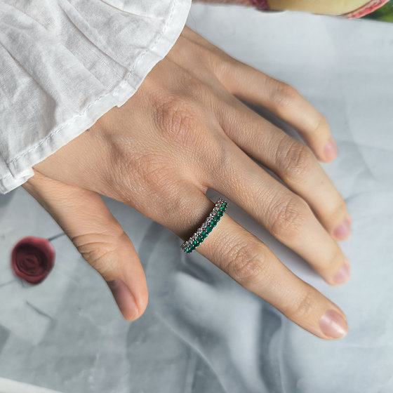 Серебряное кольцо с агатом 1ct