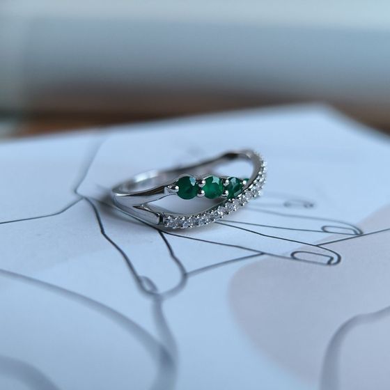 Серебряное кольцо с агатом 0.983ct