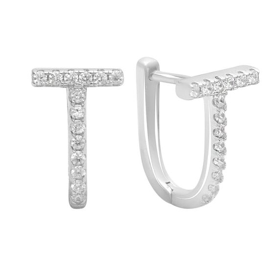 Серебряные серьги с фианитами