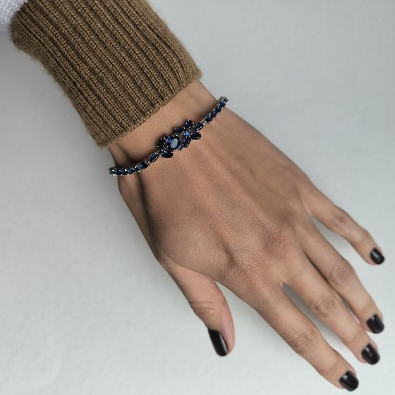 Серебряный браслет с сапфиром nano 5.738ct