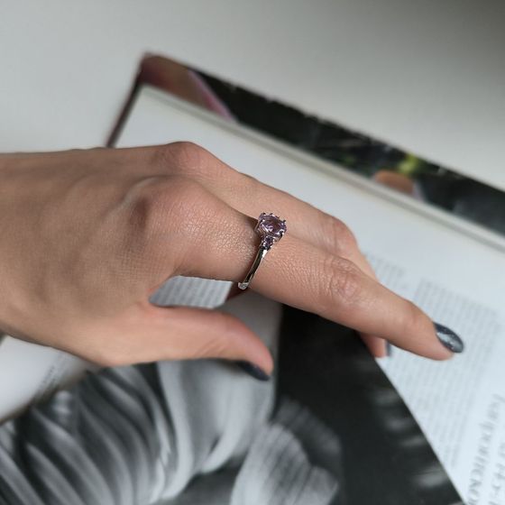 Серебряное кольцо с аметистом 1.2ct