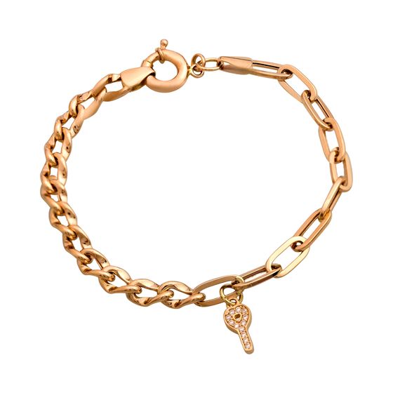 Золотой браслет с фианитами 0.12ct