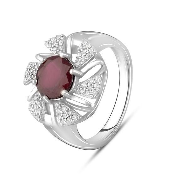 Серебряное кольцо с рубином 2.55ct