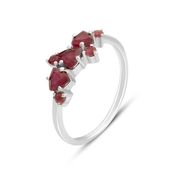 Серебряное кольцо с рубином 1.188ct