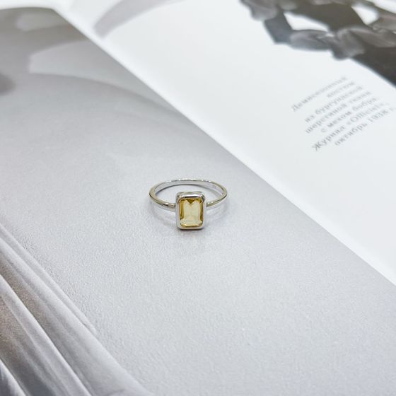 Серебряное кольцо с цитрином nano 1.292ct
