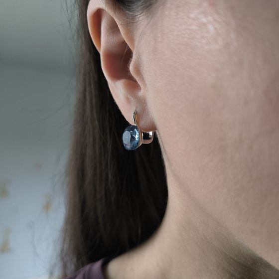 Серебряные серьги с фианитами