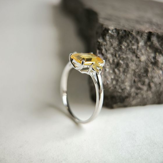 Серебряное кольцо с цитрином nano 1.883ct