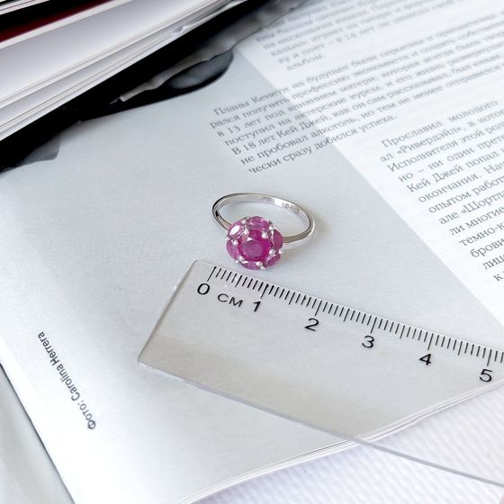 Серебряное кольцо с рубином 1.907ct