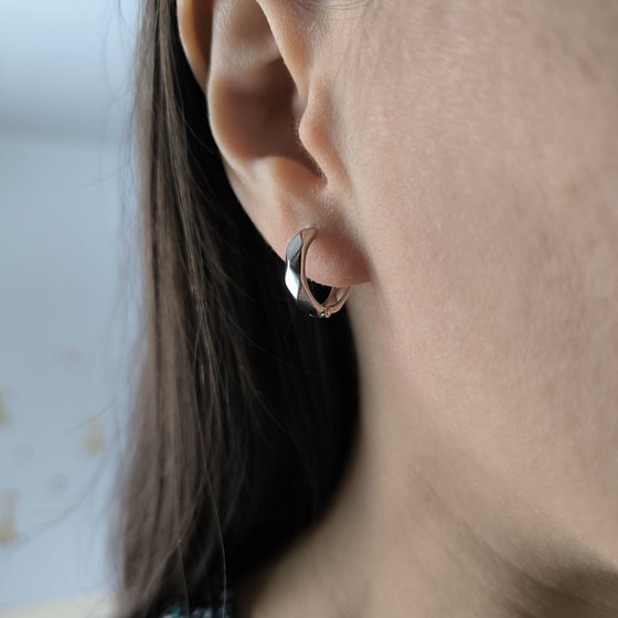 Серебряные серьги без камней