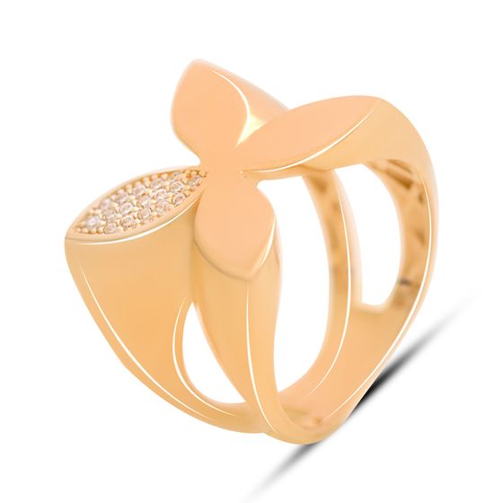 Золотое кольцо с фианитами 0.17ct