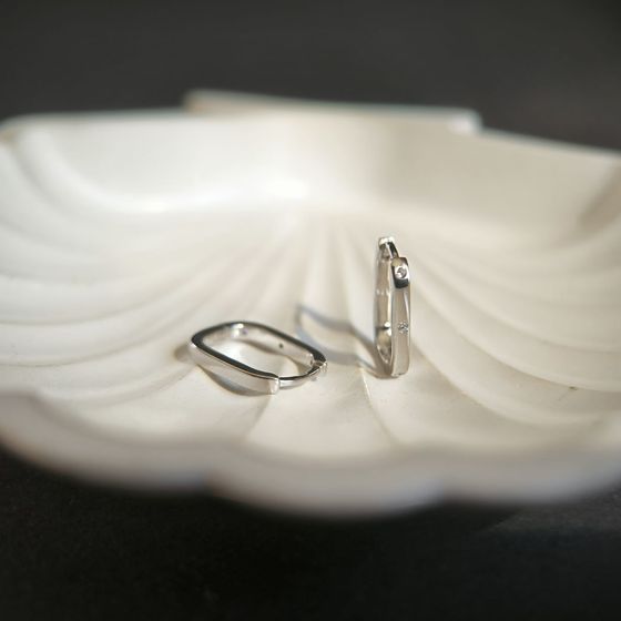 Серебряные серьги с фианитами