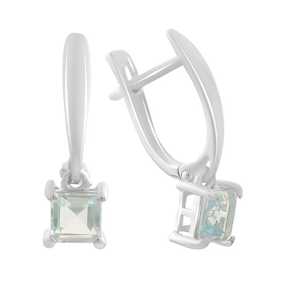 Серебряные серьги с топазом 1.755ct