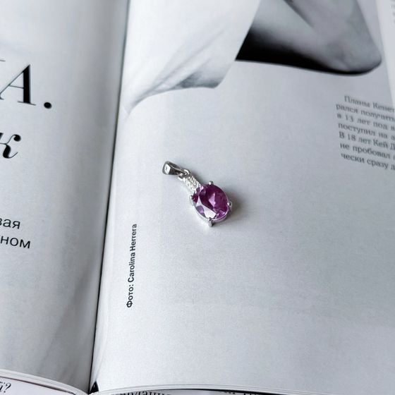 Серебряная подвеска с александритом 3.411ct