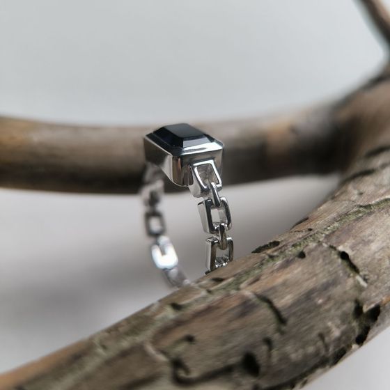 Серебряное кольцо с сапфиром nano 1.467ct