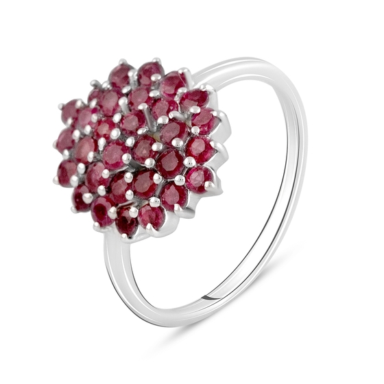 Серебряное кольцо с рубином nano