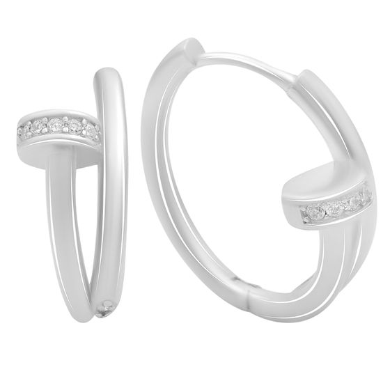 Серебряные серьги с фианитами