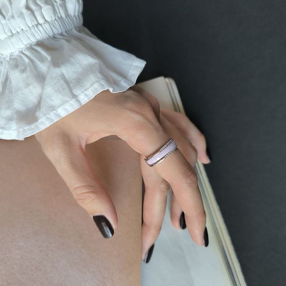 Серебряное кольцо с керамикой