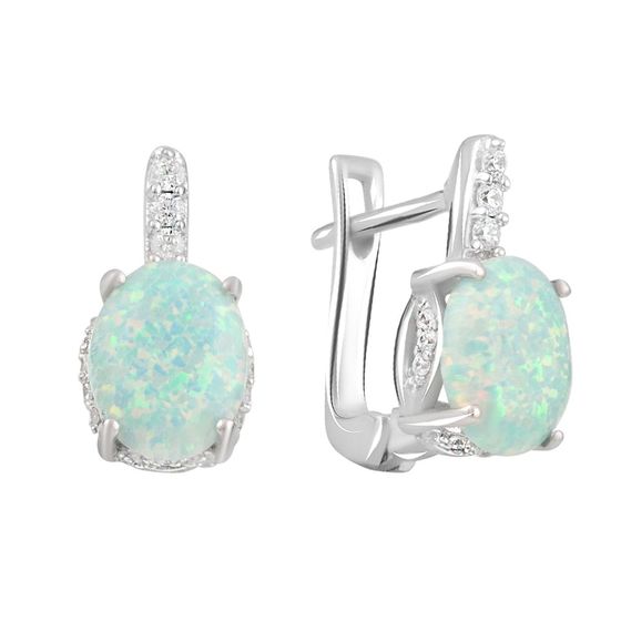 Серебряные серьги с опалом