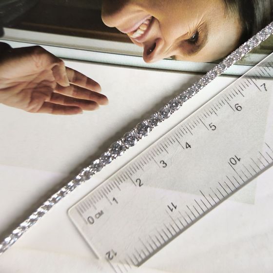 Серебряный браслет с фианитами