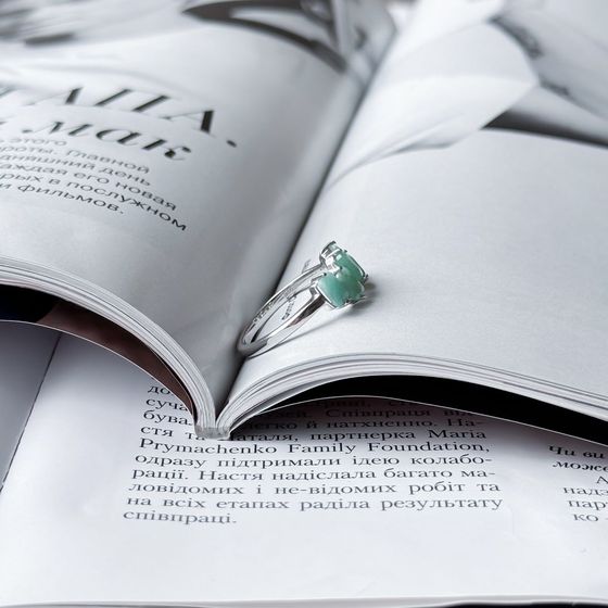 Серебряное кольцо с изумрудом 1.95ct