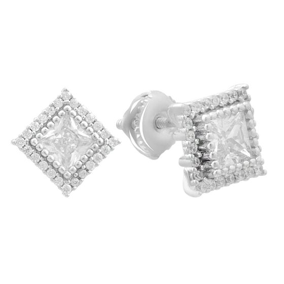 Серебряные серьги с фианитами