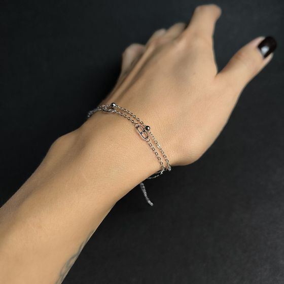 Серебряный браслет без камней