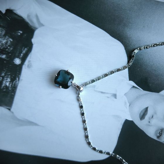 Серебряная подвеска с топазом Лондон Блю 3.45ct