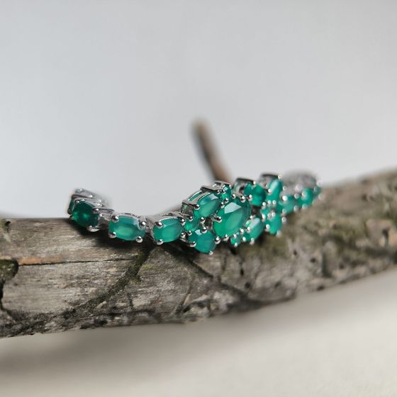 Серебряный браслет с агатом 7.385ct