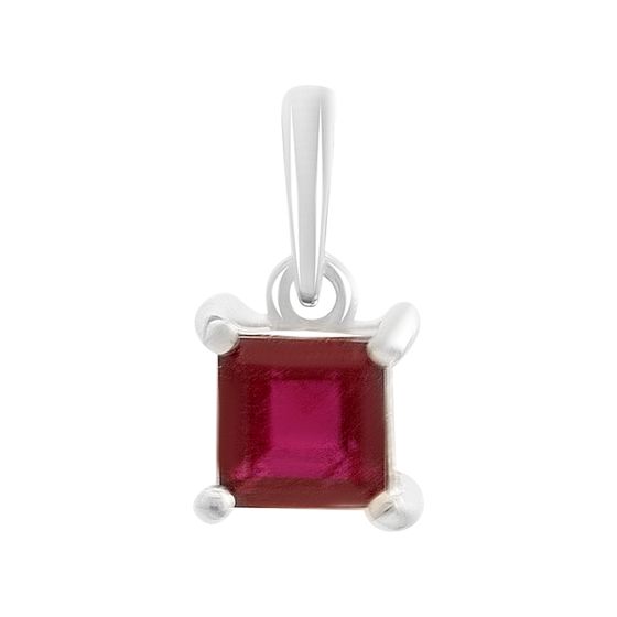 Серебряная подвеска с рубином 0.96ct