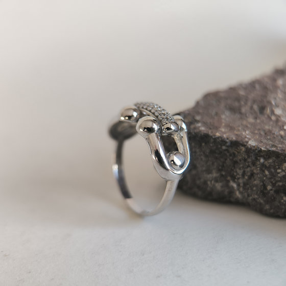 Серебряное кольцо с фианитами 0.25ct
