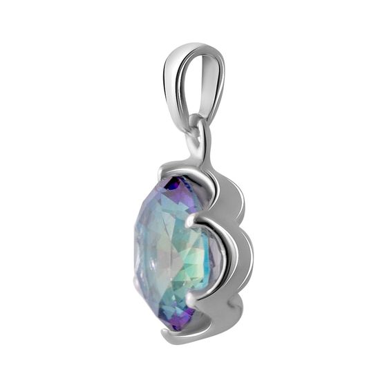 Серебряная подвеска с мистик топазом 2.175ct