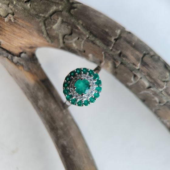 Серебряное кольцо с агатом 1.178ct