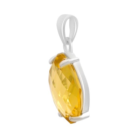 Серебряная подвеска с цитрином nano 5.25ct