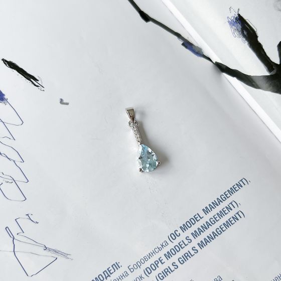 Серебряная подвеска с топазом 2.042ct