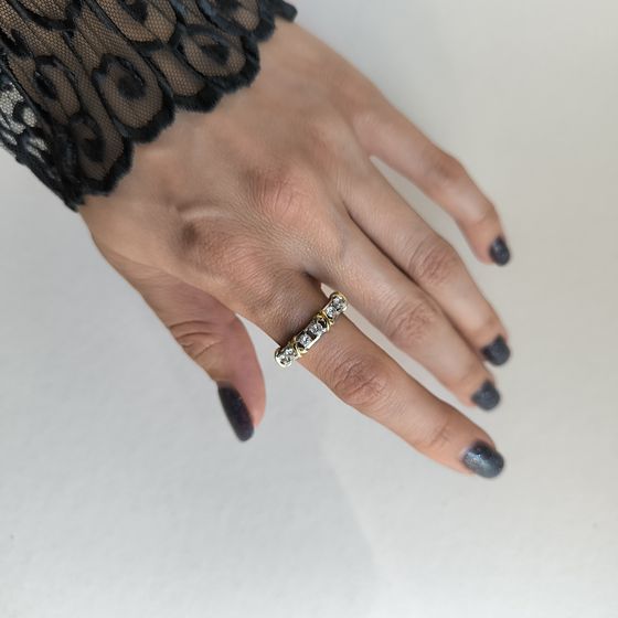 Серебряное кольцо с фианитами