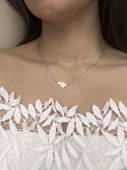 Серебряное колье без камней