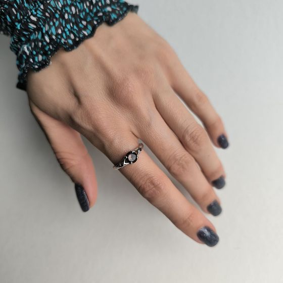 Серебряное кольцо с раухтопазом (дымчатым кварцем) 0.842ct